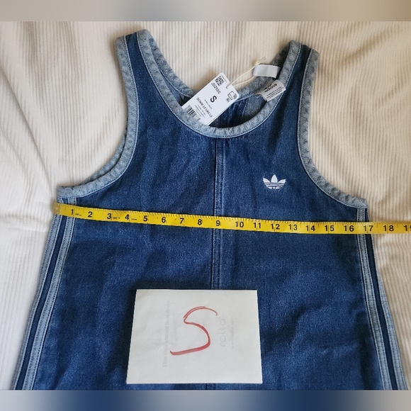 Adidas Women's Denim Tank Dress Indigo Denim 100 Cotton - Picture 16 of 16